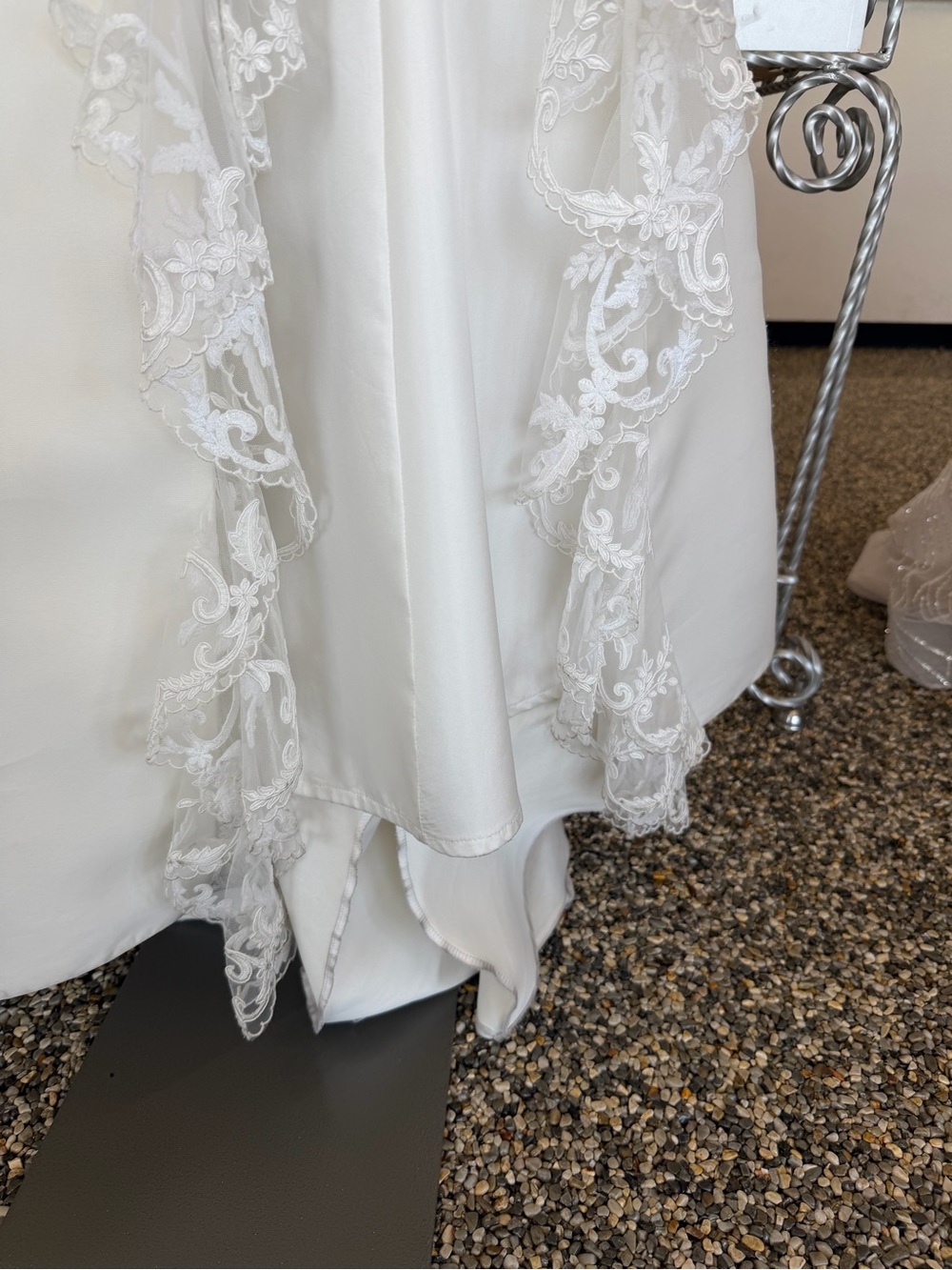 Tarik Ediz White Strapless Satin Evening Gown - Picture 3 of 5